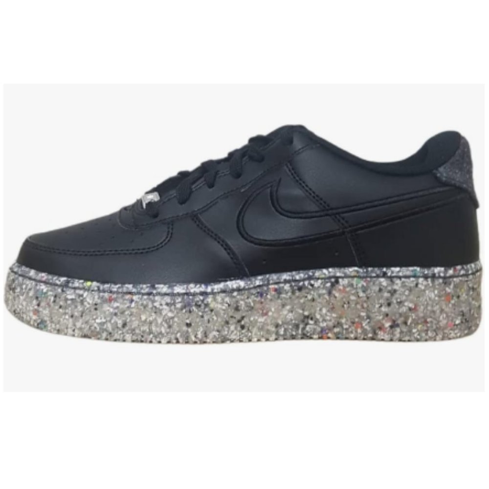 Nike Kids Air Force 1 Impact Recycled Speckle Black Shoes Sneakers Size 4.5Y